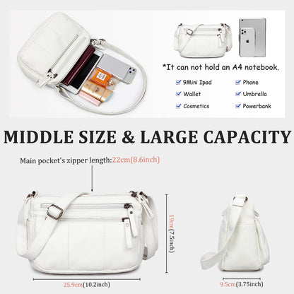 Soft PU Leather Shoulder Bag Crossbody Purse