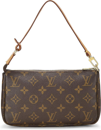 Pre-Loved Monogram Canvas Pochette Accessoires, Brown