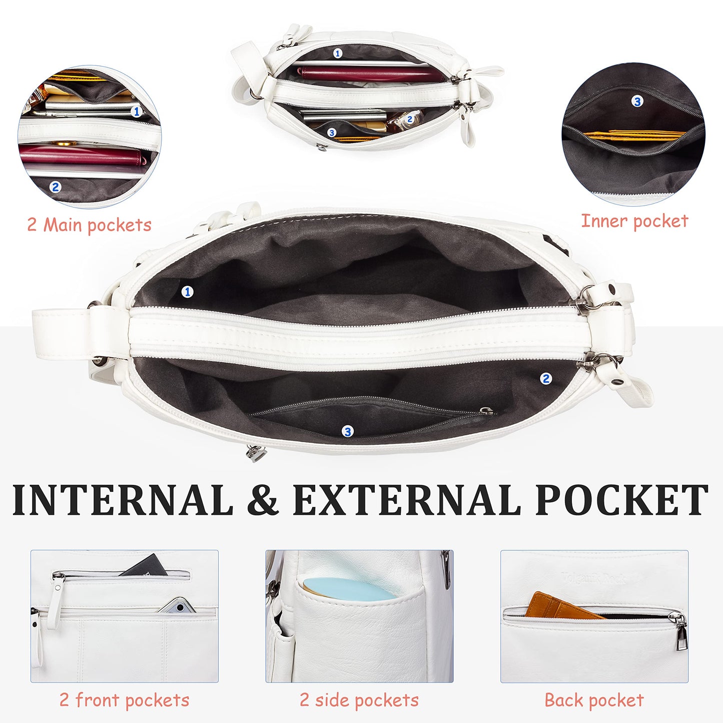 Soft PU Leather Shoulder Bag Crossbody Purse