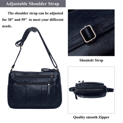 Soft PU Leather Shoulder Bag Crossbody Purse