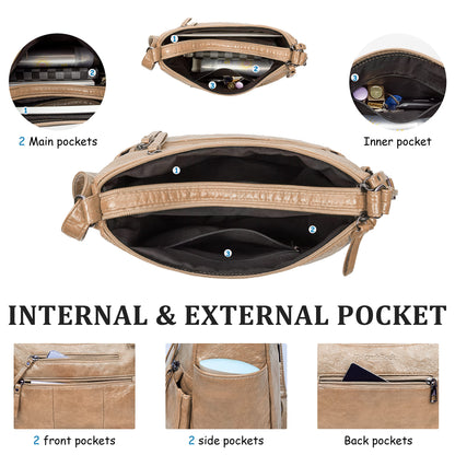 Soft PU Leather Shoulder Bag Crossbody Purse