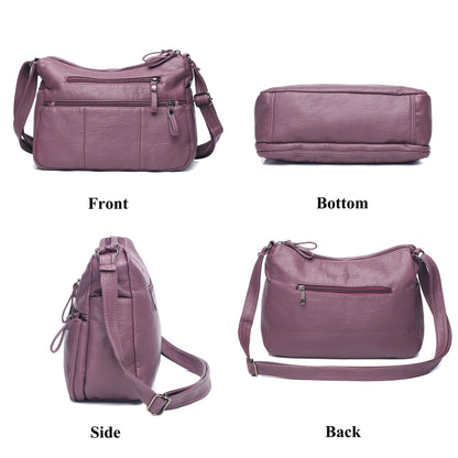 Soft PU Leather Shoulder Bag Crossbody Purse