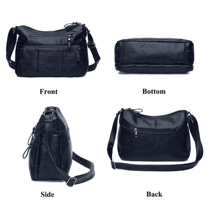 Soft PU Leather Shoulder Bag Crossbody Purse