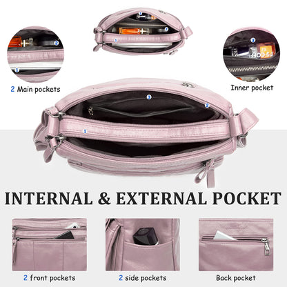 Soft PU Leather Shoulder Bag Crossbody Purse