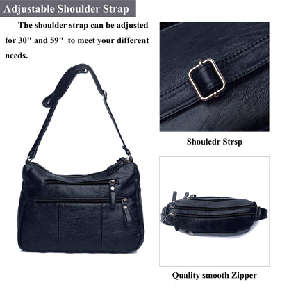 Soft PU Leather Shoulder Bag Crossbody Purse